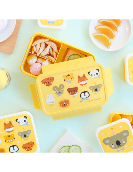 Lunchbox Jaune Animal Friends - A Little Lovely Company