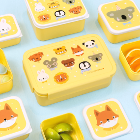 Lunchbox Jaune Animal Friends - A Little Lovely Company 2