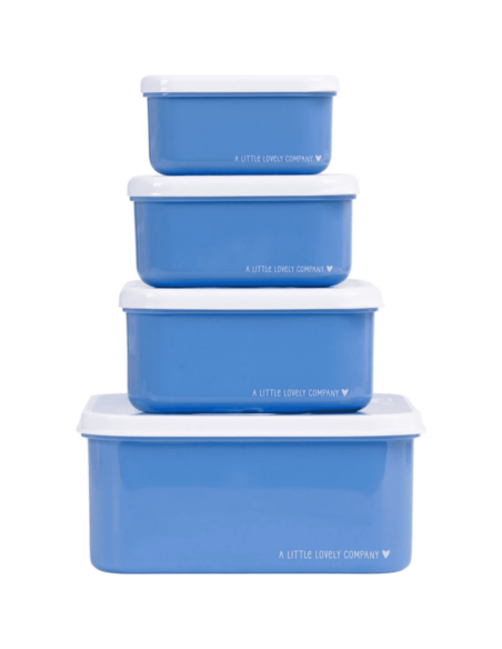 Set de 4 boîtes à goûter bleu pirates - A Little Lovely Company