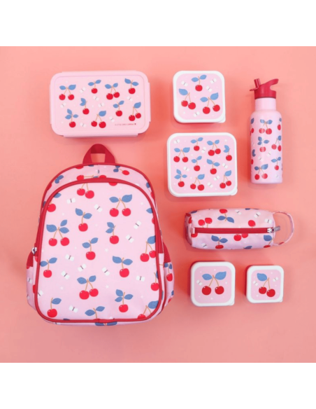Set de 4 boîtes à goûter rose cerise - A Little Lovely Company