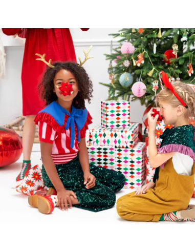 Papier cadeau losanges Arlequin - Party Deco