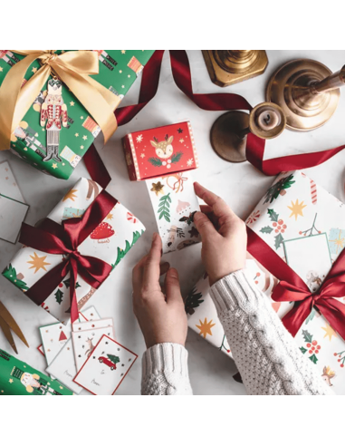 Papier cadeau Noël vintage - Party Deco