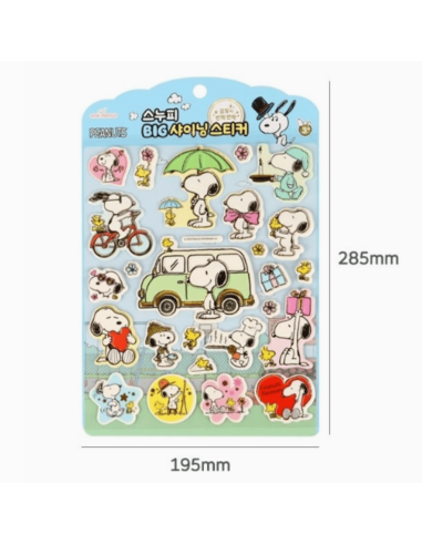 Grande planche d'autocollants Snoopy