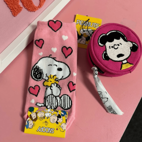Chaussettes Snoopy roses