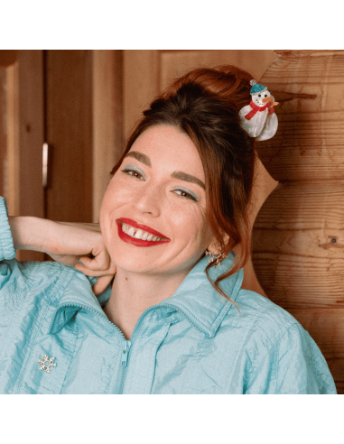 Pince à cheveux Bonhomme de Neige - Coucou Suzette