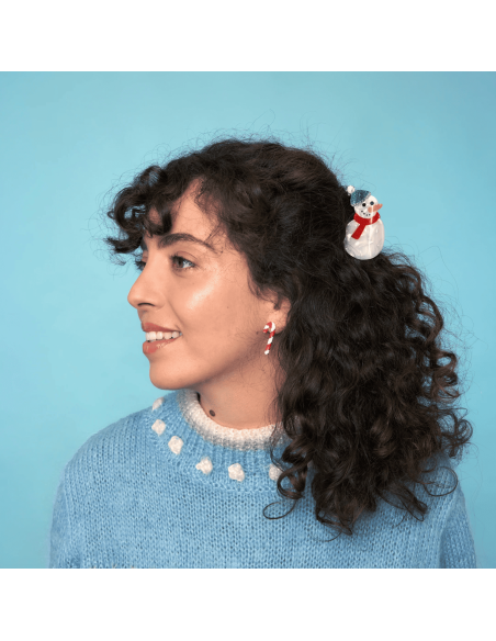 Pince à cheveux Bonhomme de Neige - Coucou Suzette