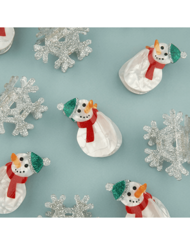 Pince à cheveux Bonhomme de Neige - Coucou Suzette