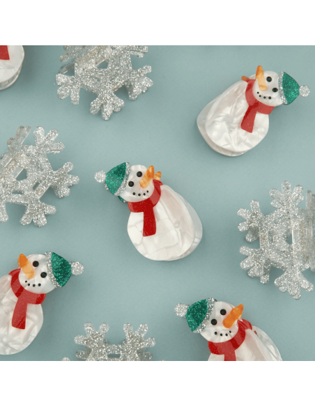 Pince à cheveux Bonhomme de Neige - Coucou Suzette