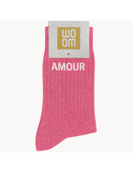 Chaussettes à paillettes Amour
