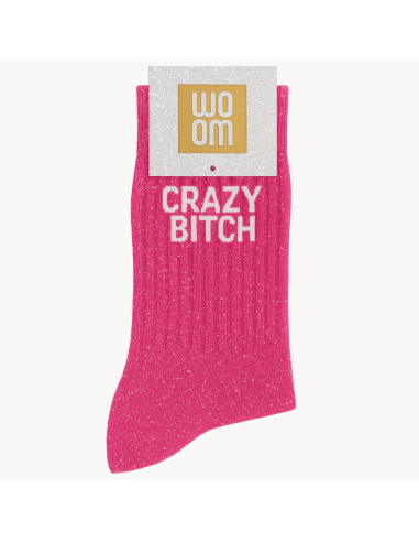 Chaussettes à paillettes Crazy Bitch