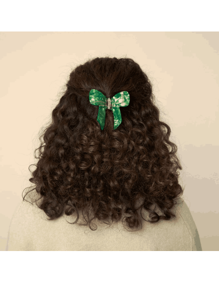 Pince à cheveux Noeud vert - Coucou Suzette