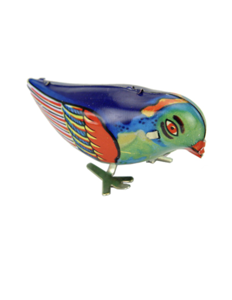 Oiseau multicolore vintage en métal - Protocol