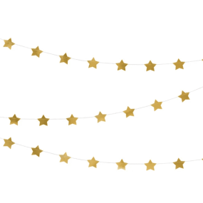 Guirlande étoiles dorés - Party déco