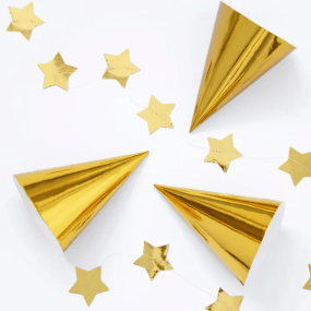 Guirlande étoiles dorés - Party déco 2