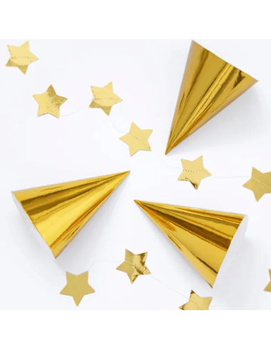 Guirlande étoiles dorés - Party déco