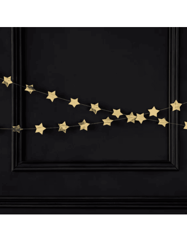 Guirlande étoiles dorés - Party déco