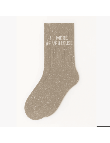 Chaussettes à paillettes Mère veilleuse Beige