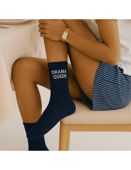 Chaussettes à paillettes Drama Queen Bleu Marine