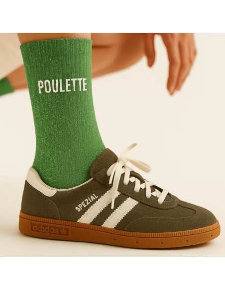 Chaussettes à paillettes Poulette