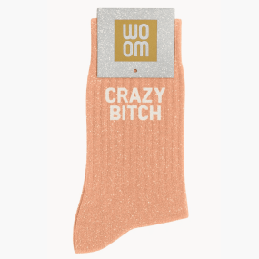 Chaussettes à paillettes Crazy Bitch