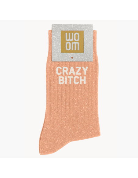Chaussettes à paillettes Crazy Bitch