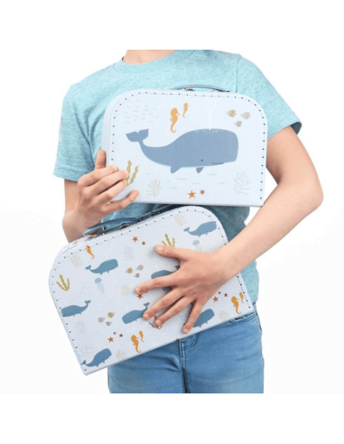 Valise en carton Océan  - A Little Lovely Company