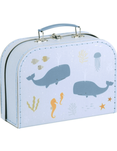 Valise en carton Océan  - A Little Lovely Company