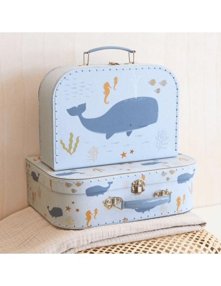 Valise en carton Océan  - A Little Lovely Company