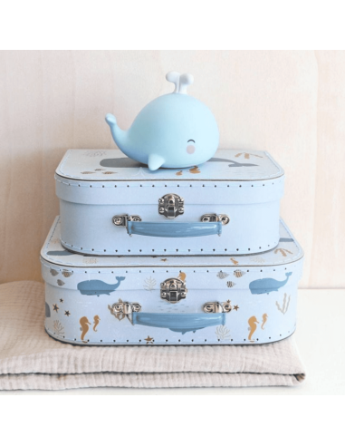 Valise en carton Océan  - A Little Lovely Company