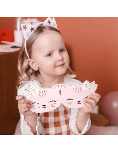 Set de 6 invitations Chat - Party Deco