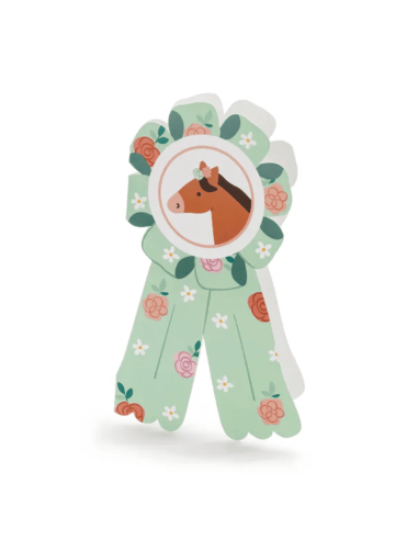 Set de 6 invitations Cheval - Party Deco