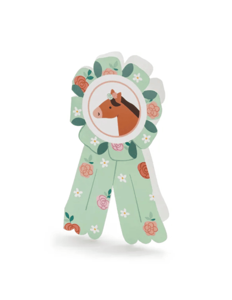 Set de 6 invitations Cheval - Party Deco