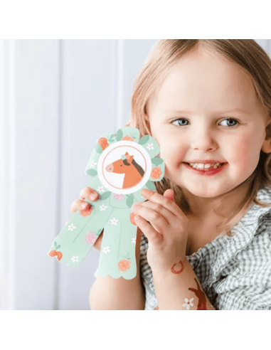 Set de 6 invitations Cheval - Party Deco