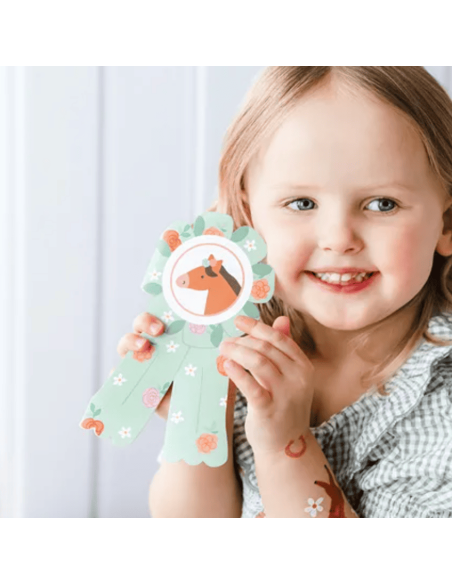 Set de 6 invitations Cheval - Party Deco