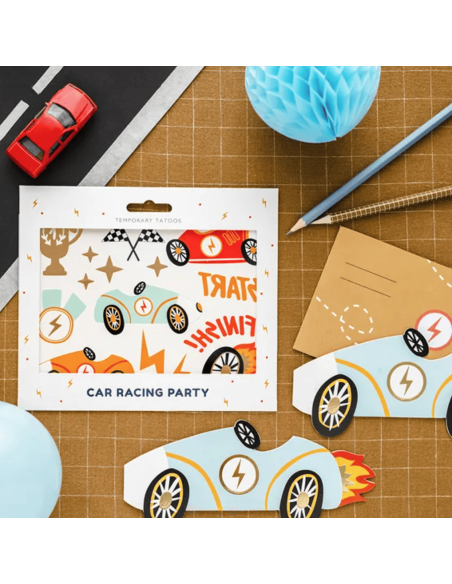Set de 6 invitations Voiture - Party Deco