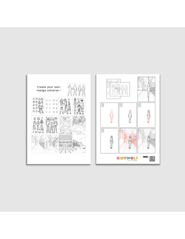 Tablette lumineuse Kidydraw-pro bleue Manga -...