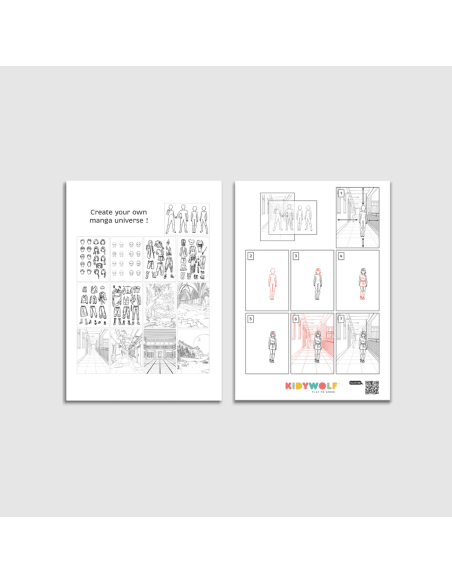 Tablette lumineuse Kidydraw-pro bleue Manga - Kidywolf