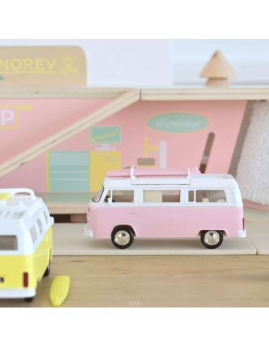 VW Combi T2b Camper Van 1973 Rose - Norev