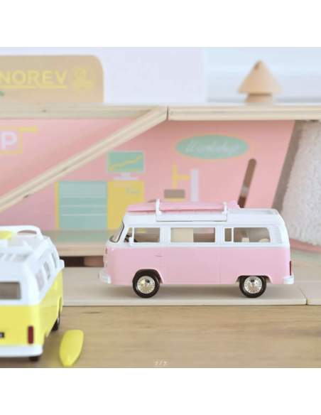 VW Combi T2b Camper Van 1973 Rose - Norev