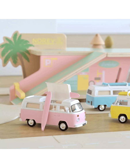 VW Combi T2b Camper Van 1973 Rose - Norev