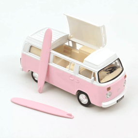 VW Combi T2b Camper Van 1973 Rose - Norev 2