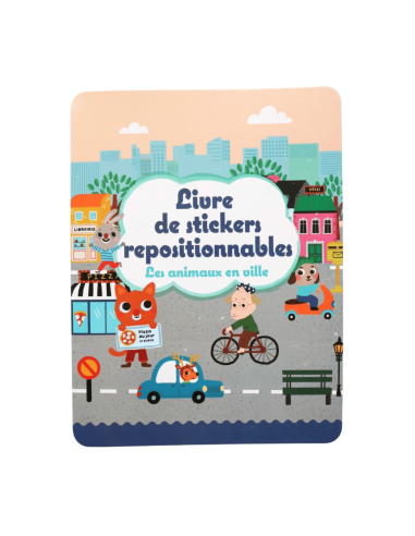 Stickers repositionnables "Animaux en ville"