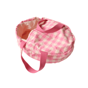 Couffin vichy rose & blanc 2