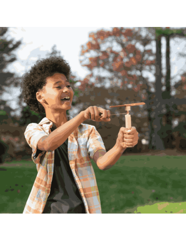 Hélice hélicoptère en bois - Huckleberry