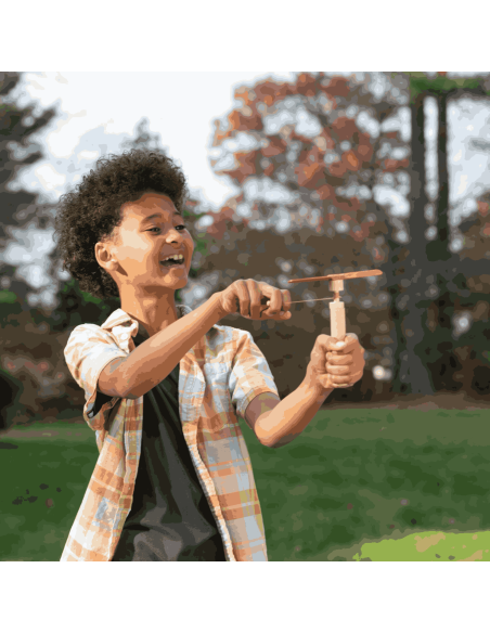 Hélice hélicoptère en bois - Huckleberry