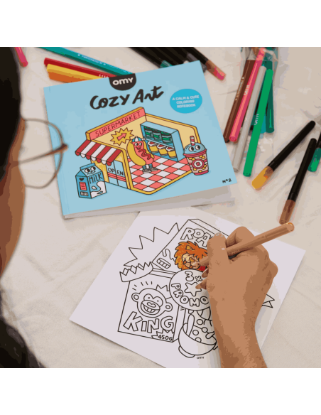 Coloriage Cosy Art Super Market - OMY