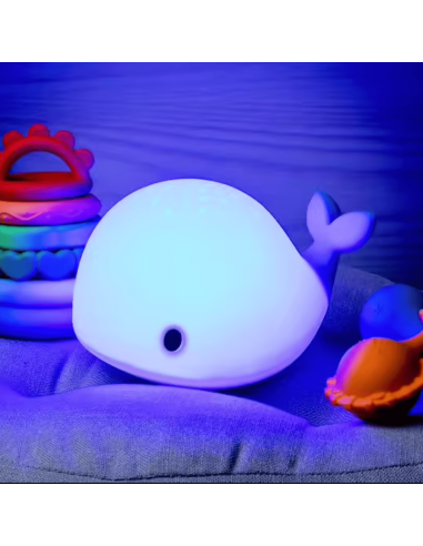 Projecteur de lumière baleine Wilda Bleue -...
