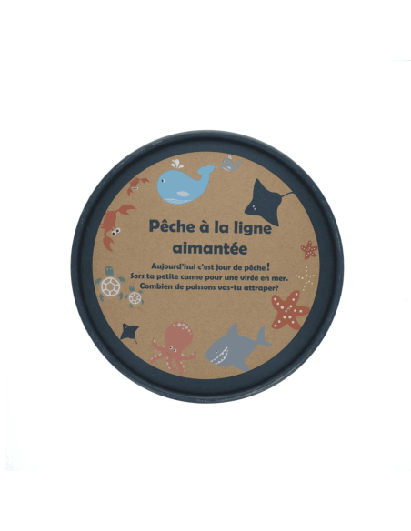Pêche à la ligne magnétique en bois