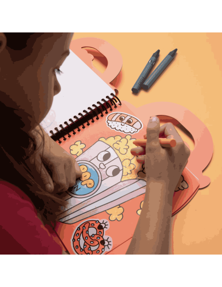 Super cahier de coloriages et stickers Yummy - Omy