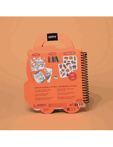 Super cahier de coloriages et stickers Yummy - Omy